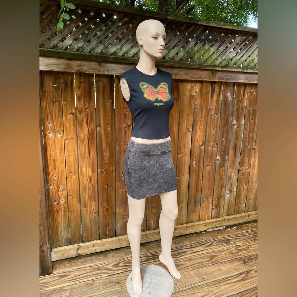 Y2K Butterly Graphic Crop Top